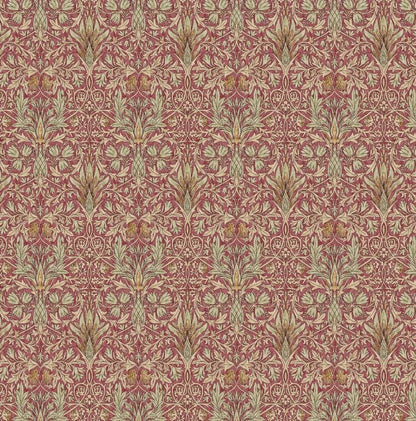 William Morris Cushion Cover Snakeshead Wine Red , Floral Throw Pillow , Handmade UK