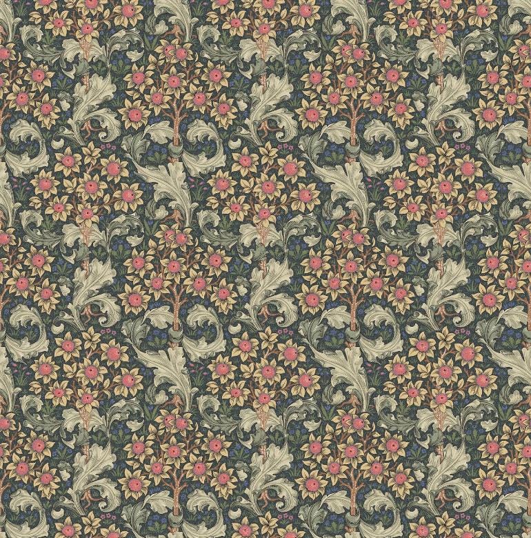 William Morris Orchid Floral Nightshade Grey Cushion Cover , Handmade UK ,