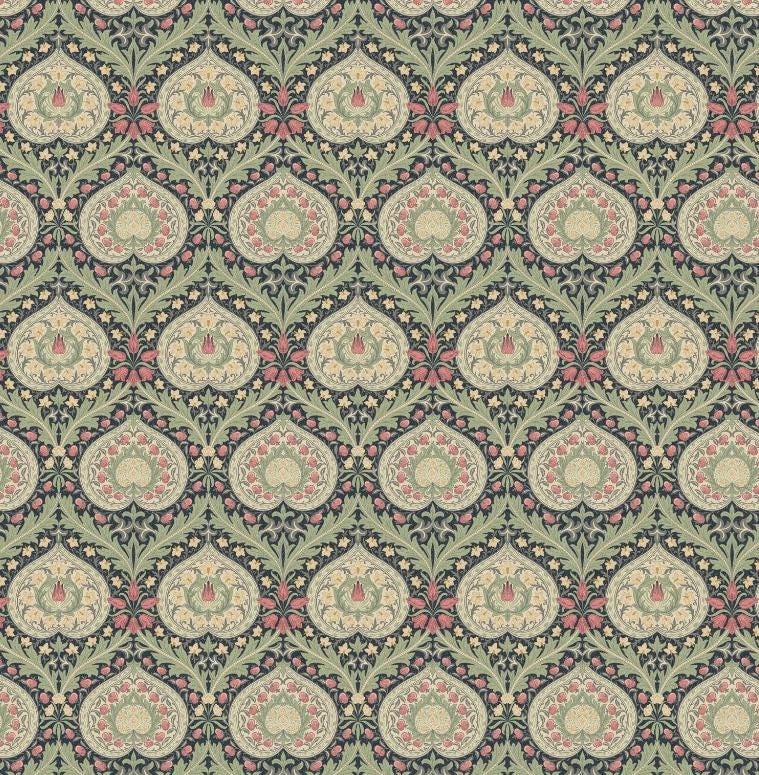William Morris Eden Cushion Cover , Floral Midnight Throw Pillow , Handmade UK