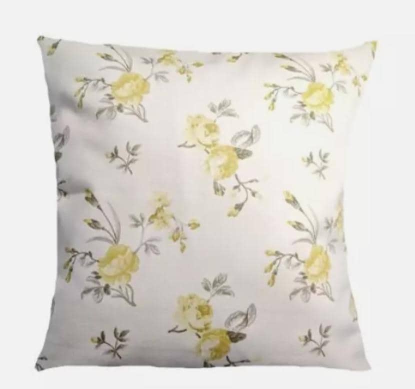Yellow Rose Floral Cushion Cover , Vintage Rose Cushion Cover , Throw Pillow , Scatter Cushions , Cushion Cover UK
