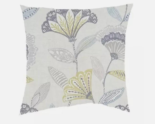 Bohemia Floral Charcoal Ochre Cushion Cover , Floral Cushion Cover , Throw Pillow , Scatter Cushions , Cushion Cover UK