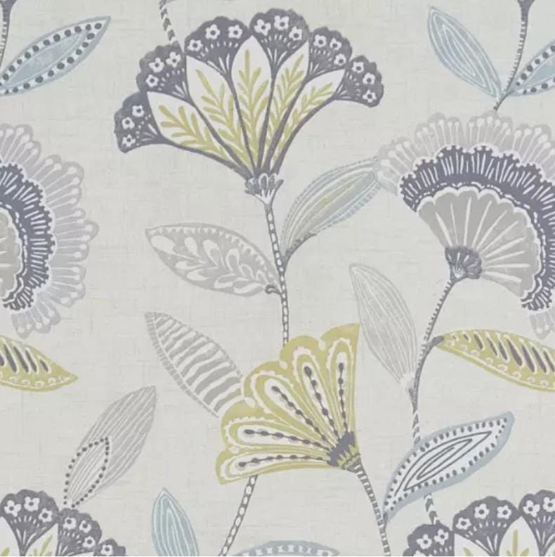 Bohemia Floral Charcoal Ochre Cushion Cover , Floral Cushion Cover , Throw Pillow , Scatter Cushions , Cushion Cover UK