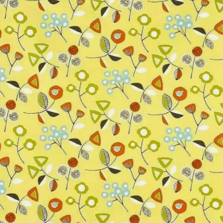 Scandi Floral Cushion Cover: Sierra Margarita Yellow Throw Pillow