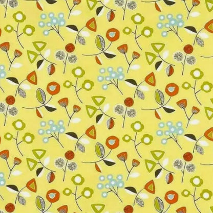 Scandi Floral Cushion Cover: Sierra Margarita Yellow Throw Pillow