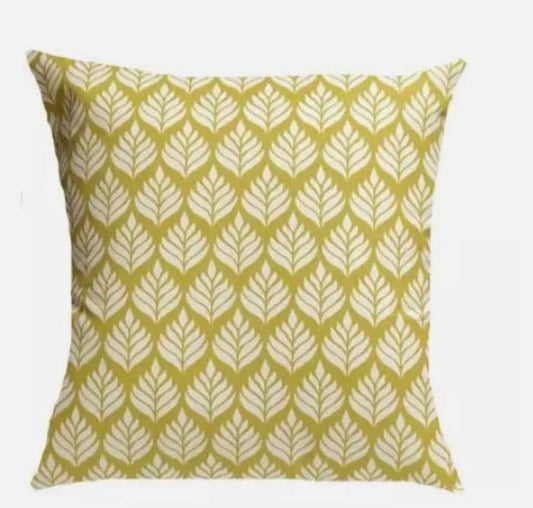 Elise Citrus Cushion Cover , Geometric Cushion Cover , Floral Leaf Cushion Cover , Throw Pillow , Scatter Cushions , Cushion Cover UK