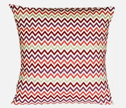 Zig Zag Red Cushion Cover , Geometric Cushion Cover , Firefly Red Cushion Cover , Throw Pillow , Scatter Cushions , Cushion Cover UK