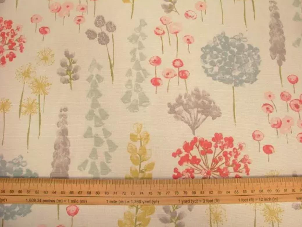 Wildflowers Cushion Cover , Dandelion Floral Red Orange Cushion Cover , Throw Pillow , Scatter Cushions , Cushion Cover UK