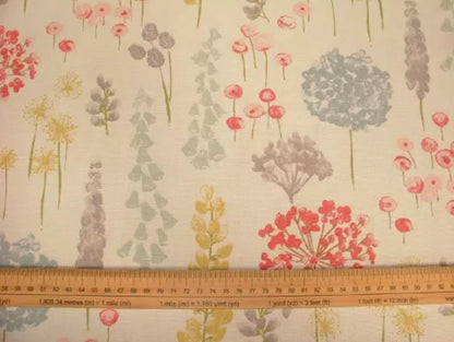 Wildflowers Cushion Cover , Dandelion Floral Red Orange Cushion Cover , Throw Pillow , Scatter Cushions , Cushion Cover UK