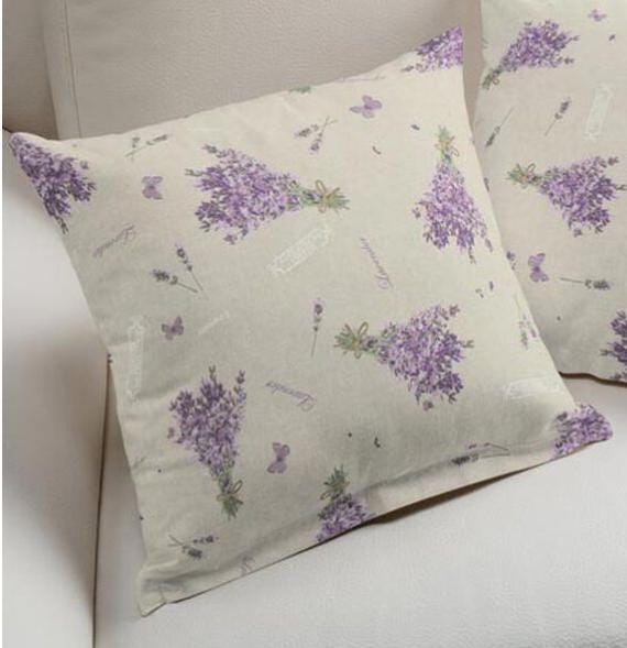 Lavender Bouquet Floral Cushion Cover , Natural Purple Cushion Cover , Lavender Cushion , Throw Pillow , Scatter Cushions , Cushion Cover UK