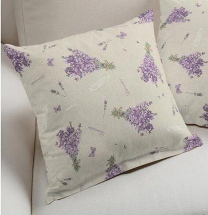 Lavender Bouquet Floral Cushion Cover , Natural Purple Cushion Cover , Lavender Cushion , Throw Pillow , Scatter Cushions , Cushion Cover UK