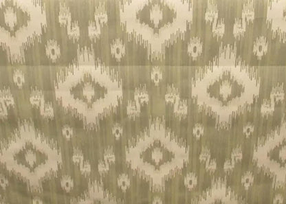 Ikat Geometric Diamond Green Cushion Cover, Handmade