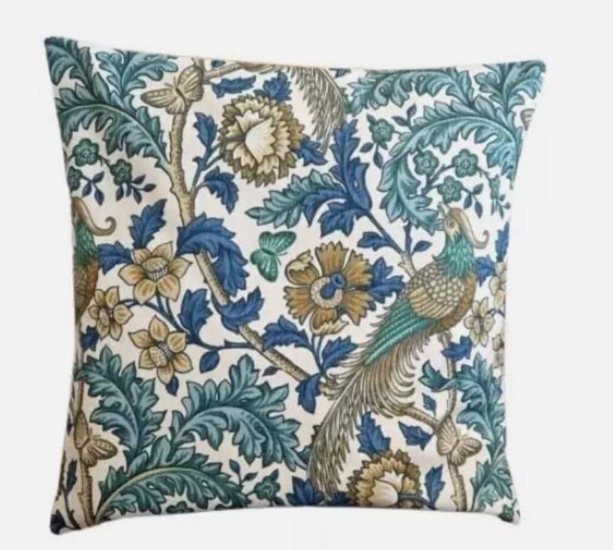 Verdigris Birds Cushion Cover, Oakmere Verdigris Cushion Cover , Teal Green Cushion Cover , Throw Pillow , Scatter Cushions