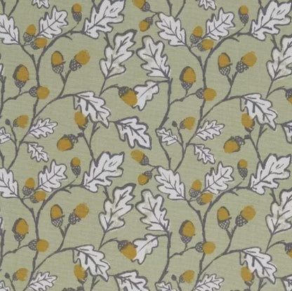 Acorn Trail Sage Green Cushion Cover , Handmade UK