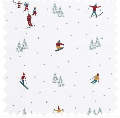 Sophie Allport Skiing Cushion Cover , Ski Snow Cushion Cover , Christmas Cushion Cover , Scatter Cushions , Cushion Cover UK