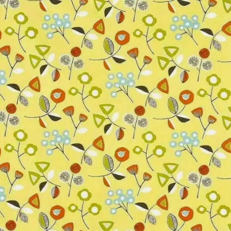 Scandi Floral Cushion Cover: Sierra Margarita Yellow Throw Pillow