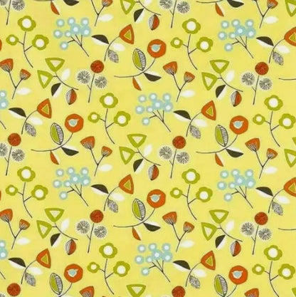 Scandi Floral Cushion Cover: Sierra Margarita Yellow Throw Pillow