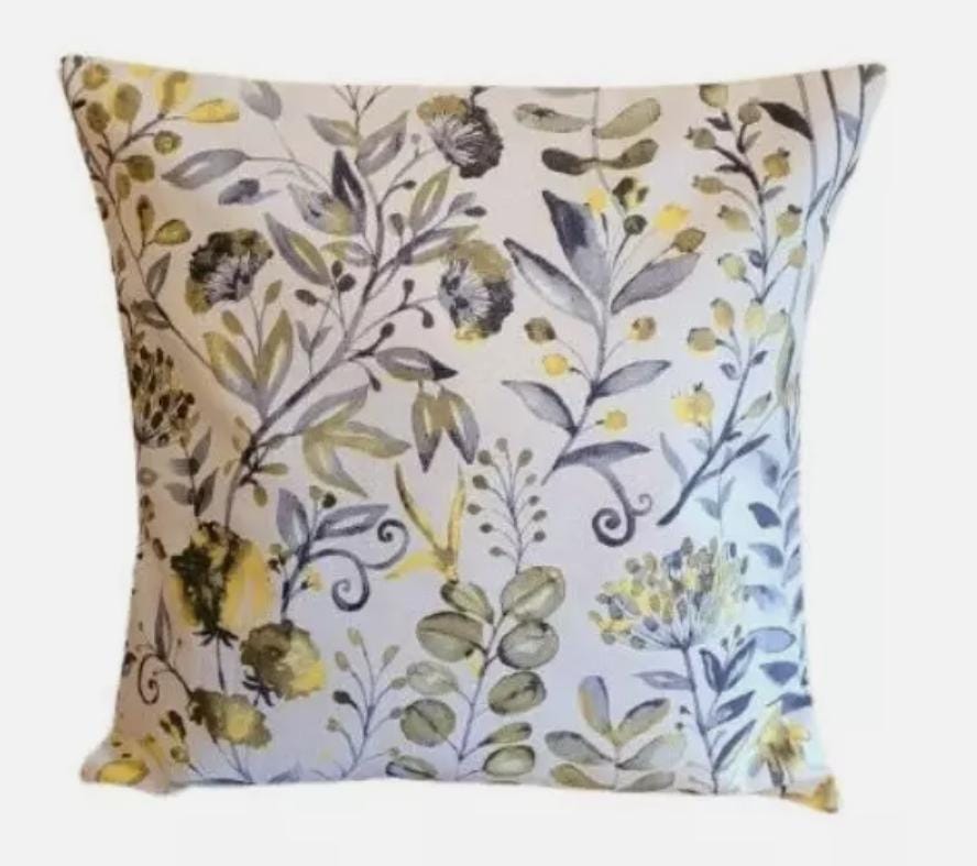 Wildflower Floral Cushion Cover , Ashley Wilde Whitwell Buttercup Pillow Cover , Handmade UK