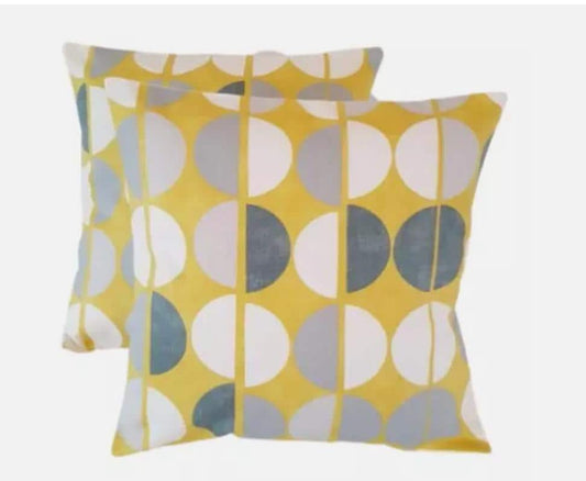 Shoreditch Saffron Cushion Cover , Geometric Cushion Cover , Circle Cushion Cover , Throw Pillow , Scatter Cushions , Cushion Cover UK