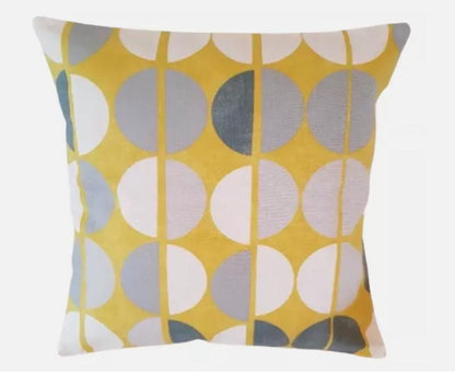 Shoreditch Saffron Cushion Cover , Geometric Cushion Cover , Circle Cushion Cover , Throw Pillow , Scatter Cushions , Cushion Cover UK