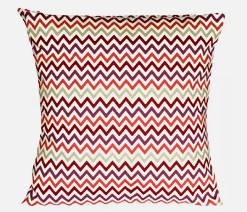 Zig Zag Red Cushion Cover , Geometric Cushion Cover , Firefly Red Cushion Cover , Throw Pillow , Scatter Cushions , Cushion Cover UK