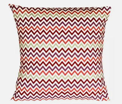 Zig Zag Red Cushion Cover , Geometric Cushion Cover , Firefly Red Cushion Cover , Throw Pillow , Scatter Cushions , Cushion Cover UK