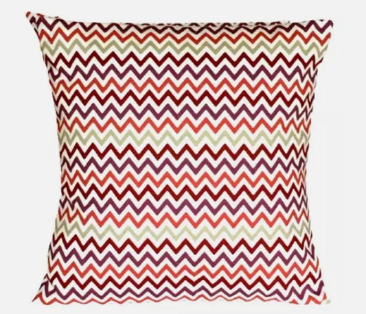 Zig Zag Red Cushion Cover , Geometric Cushion Cover , Firefly Red Cushion Cover , Throw Pillow , Scatter Cushions , Cushion Cover UK