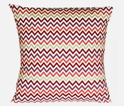 Zig Zag Red Cushion Cover , Geometric Cushion Cover , Firefly Red Cushion Cover , Throw Pillow , Scatter Cushions , Cushion Cover UK