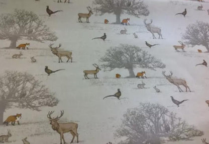 Christmas Stags Placemat , Woodlands Stags Placemats , Wildlife Cotton Placemat , Christmas Napkins Set , Table Linen Dining Table Mats