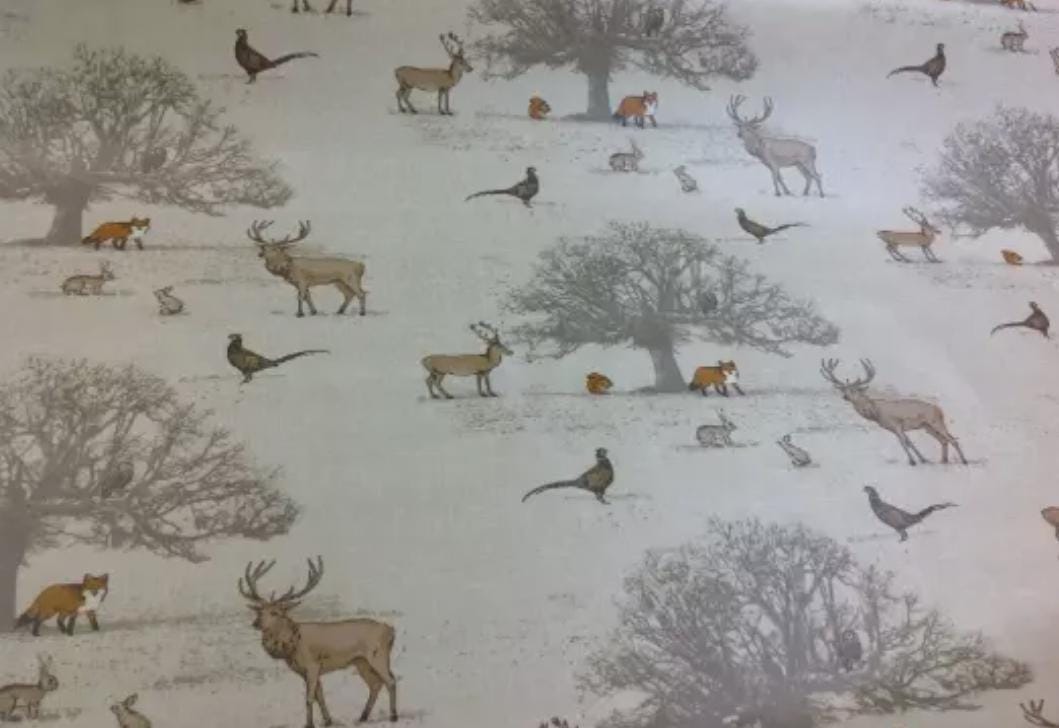 Christmas Stags Placemat , Woodlands Stags Placemats , Wildlife Cotton Placemat , Christmas Napkins Set , Table Linen Dining Table Mats