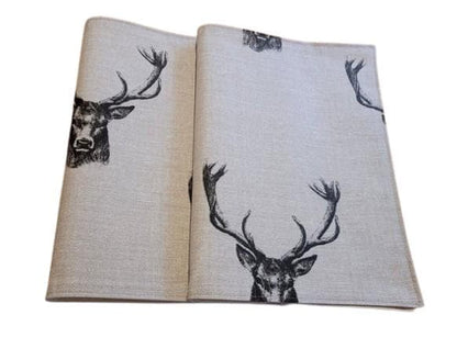 Christmas Stags Placemat , Woodlands Stags Placemats , Wildlife Cotton Placemat , Christmas Napkins Set , Table Linen Dining Table Mats