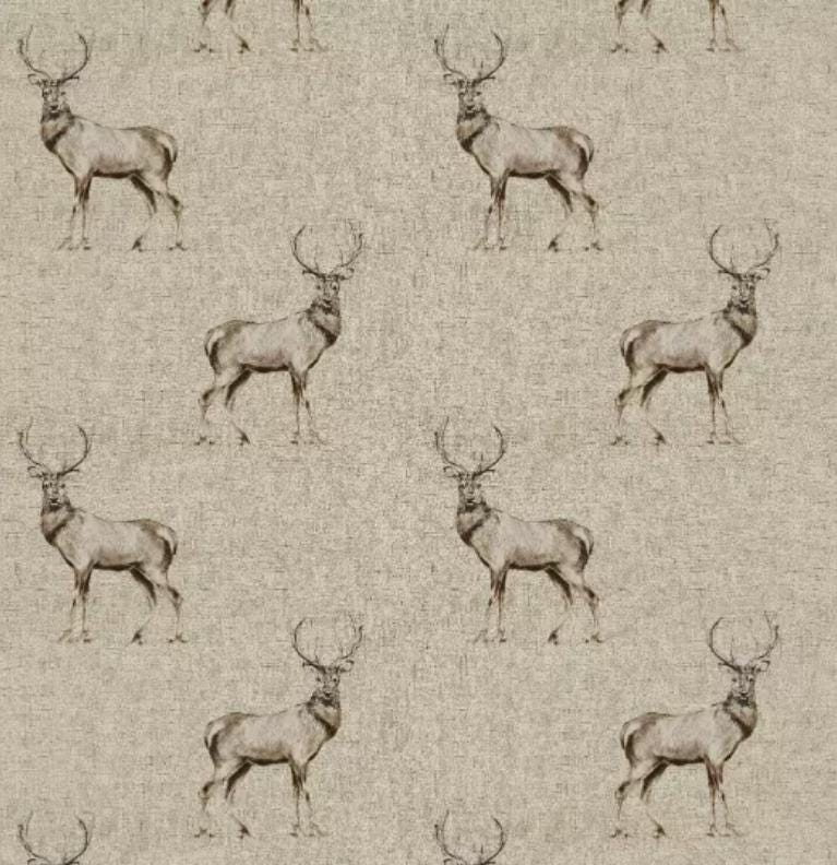 Christmas Stags Tablecloth , Glencoe Stags Tablecloth , Festive Tablecloth , Round Oval Rectangle Tablecloth , Christmas Napkins