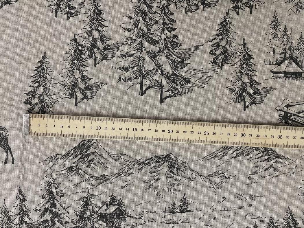 Winter Scenic Cushion Cover , Advent Toile Christmas Cushion Cover , Stag Cushion Cover , Scatter Cushions , Cushion Cover UK