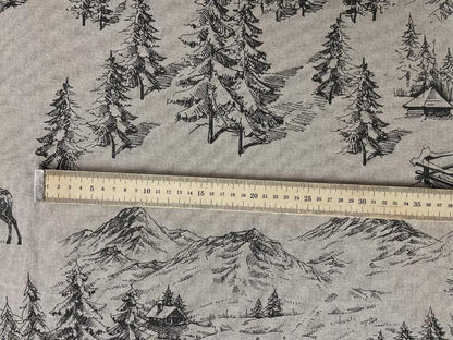 Winter Scenic Cushion Cover , Advent Toile Christmas Cushion Cover , Stag Cushion Cover , Scatter Cushions , Cushion Cover UK