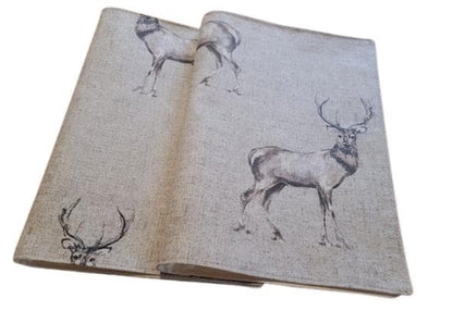Christmas Stags Placemat , Woodlands Stags Placemats , Wildlife Cotton Placemat , Christmas Napkins Set , Table Linen Dining Table Mats