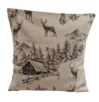 Winter Scenic Cushion Cover , Advent Toile Christmas Cushion Cover , Stag Cushion Cover , Scatter Cushions , Cushion Cover UK