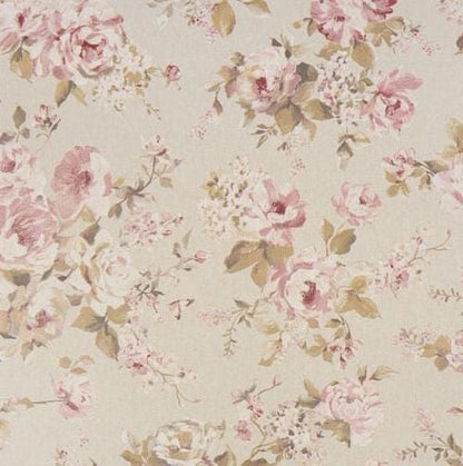 Vintage Roses Tablecloth: Linen Look Fabric, Handmade in UK
