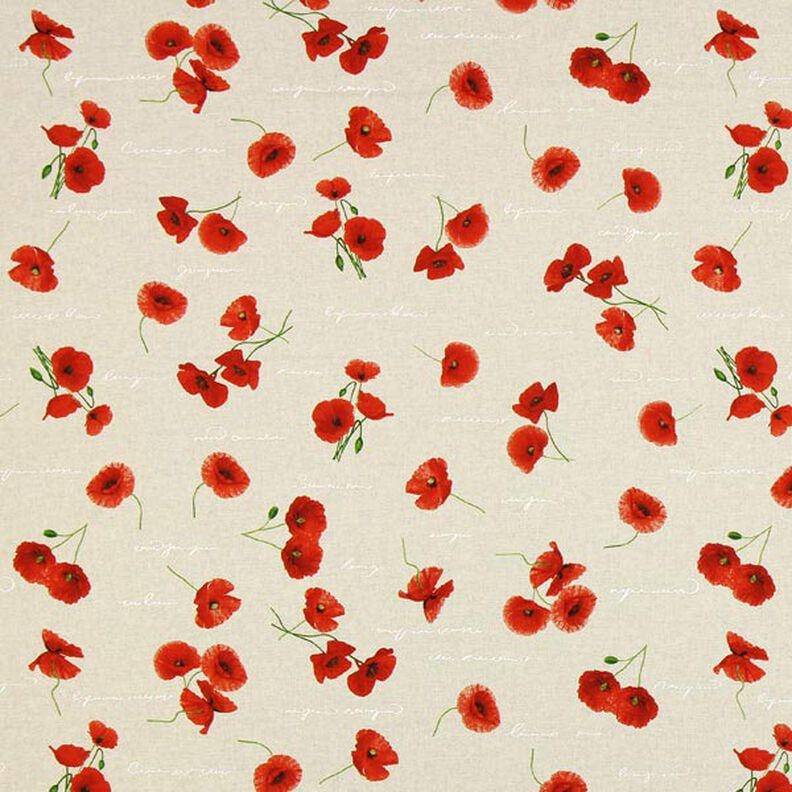 Red Poppy Tablecloth , Floral Flowers Natural Tablecloth , Round Tablecloth , Oval Tablecloth , Rectange Tablecloth