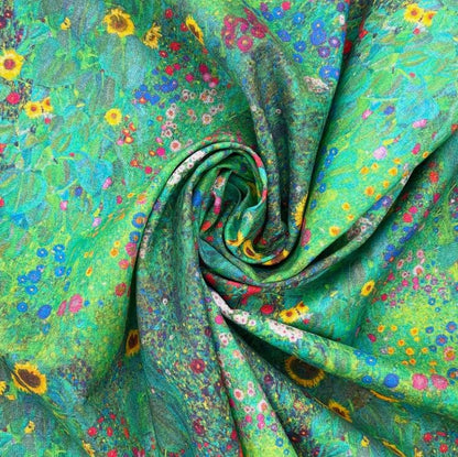 Klimt's Farm Garden Tablecloth , Wildflower Tablecloth , Spring Flower Tablecloth , Round Tablecloth , Oval Tablecloth , Rectange Tablecloth