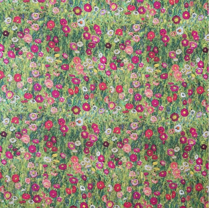 Klimt's Roses Tablecloth , Floral Garden Cotton Tablecloth , Round Tablecloth , Oval Tablecloth , Rectangle Tablecloth