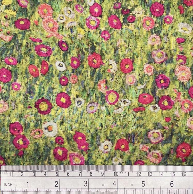 Klimt's Roses Tablecloth , Floral Garden Cotton Tablecloth , Round Tablecloth , Oval Tablecloth , Rectangle Tablecloth