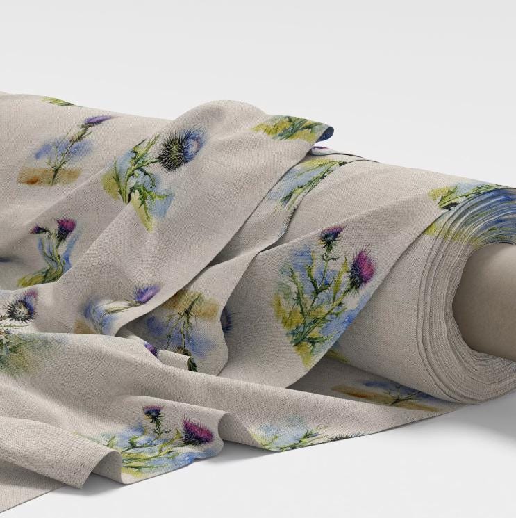 Thistle Tablecloth , Floral Tablecloth , Round Tablecloth , Oval Tablecloth , Rectangle Tablecloth