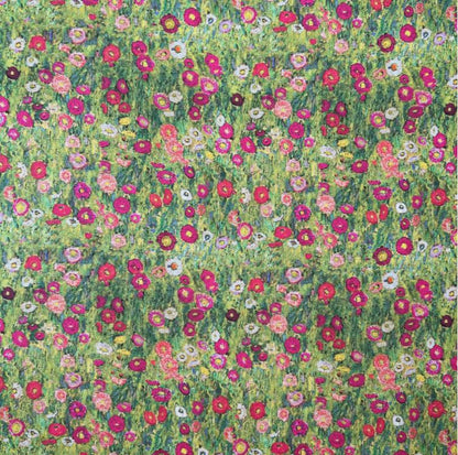Klimt's Roses Tablecloth , Floral Garden Cotton Tablecloth , Round Tablecloth , Oval Tablecloth , Rectangle Tablecloth