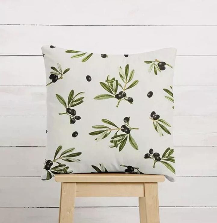 Black Olives Off White Tablecloth, Round Oval Rectange, Handmade in UK
