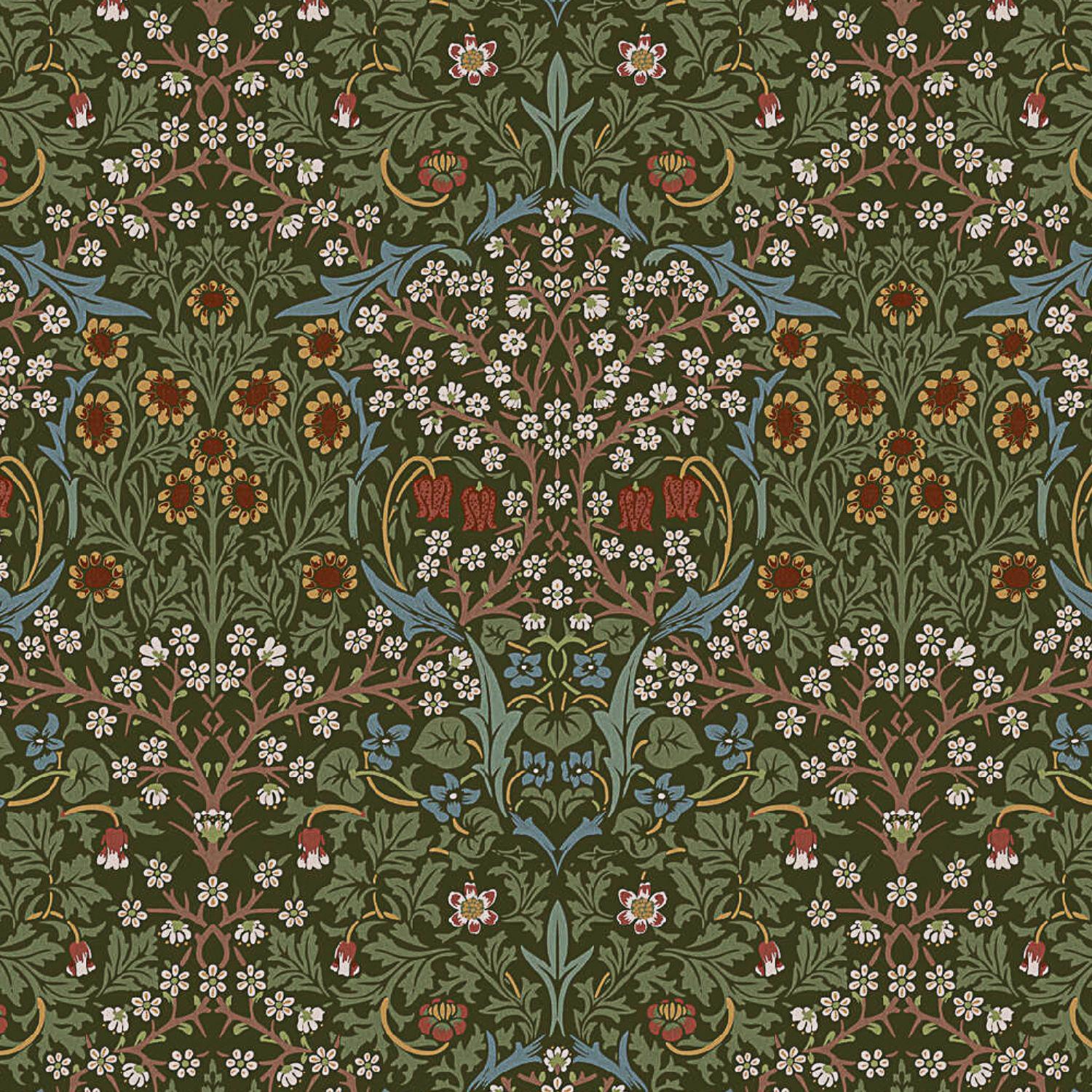 William Morris Tablecloth Blackthorne River Blue , Floral William Morris Table Cloth , Round Oval Rectangle , Handmade UK