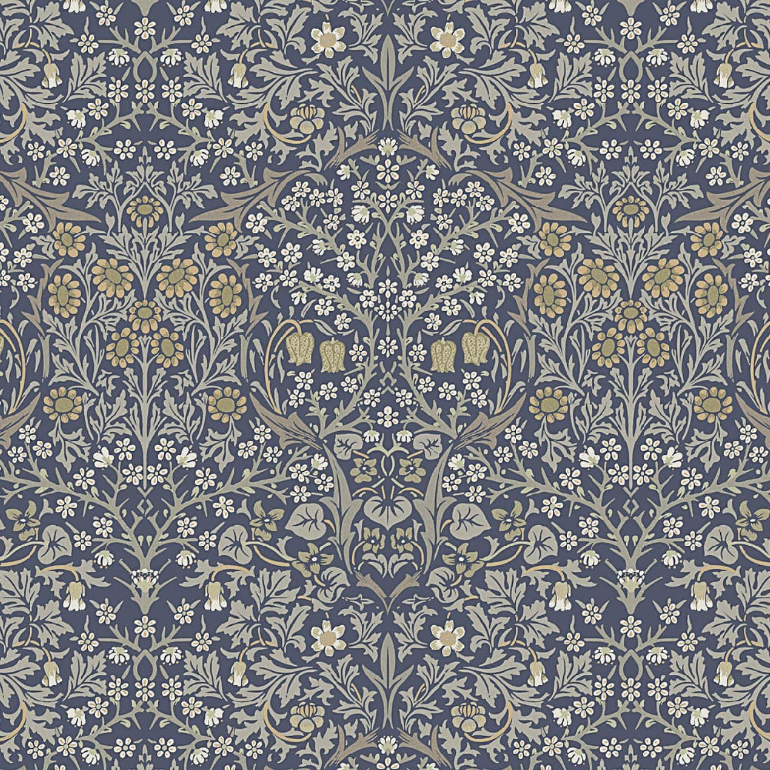 William Morris Tablecloth Blackthorne River Blue , Floral William Morris Table Cloth , Round Oval Rectangle , Handmade UK