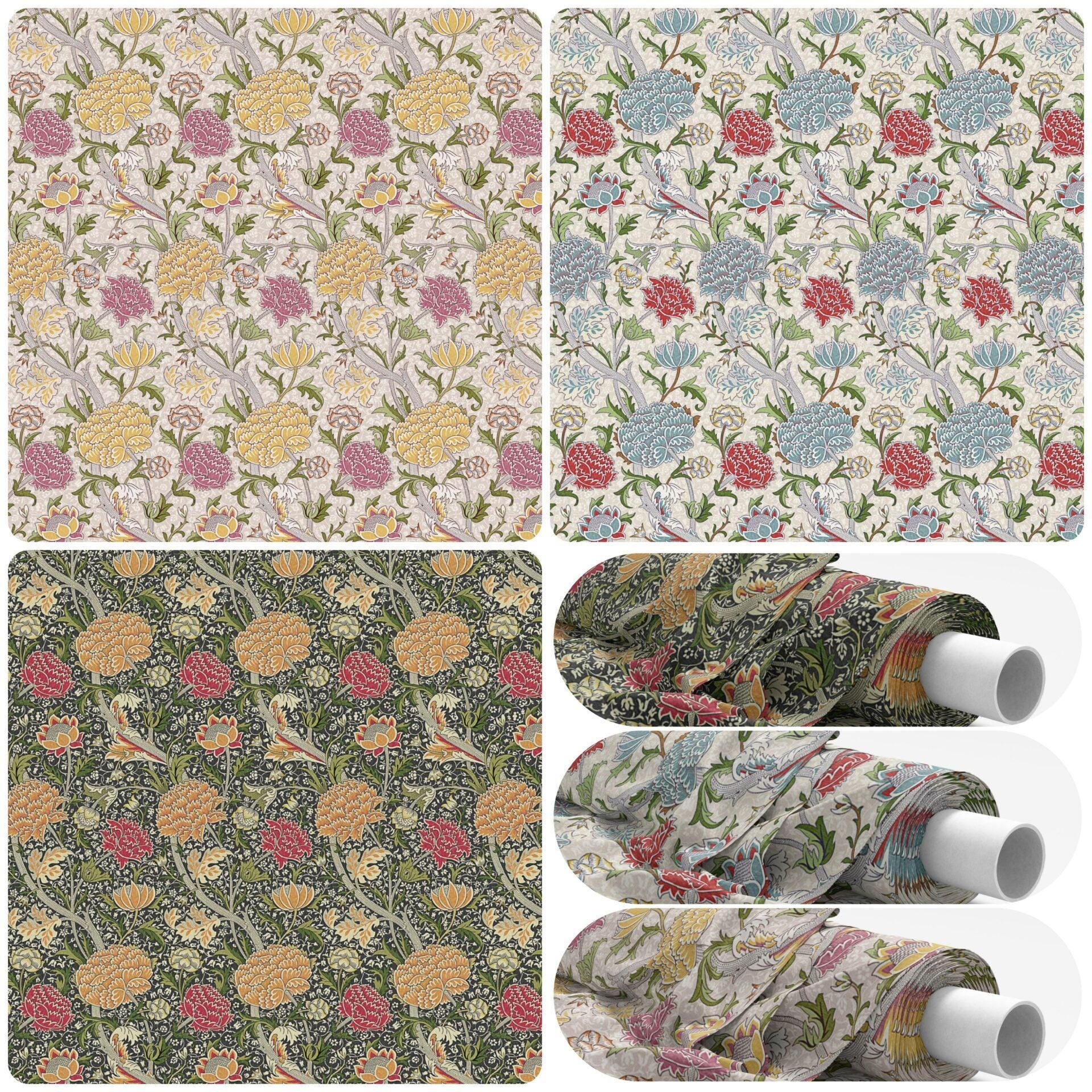 William Morris The Cray Tablecloth , Floral Cotton Table Cloth , Various Size And Shapes Available