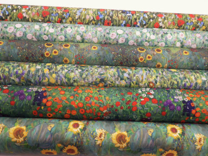 Poppies Coated Tablecloth , Garden Floral Water Resistant Tablecloths , Outdoor Tablecloth , Round Oval Rectangle Tablecloth