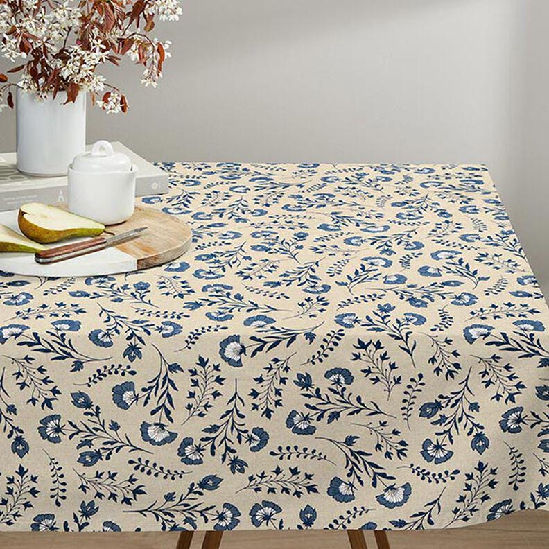 Scandi Floral Flowers Tablecloth, Round Oval Rectangle, Handmade UK