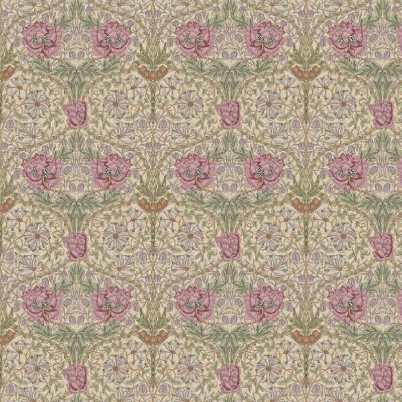 William Morris Coated Tablecloth Honeysuckle Rose , Water Resistant Teflon Coated , Round Oval Rectangle