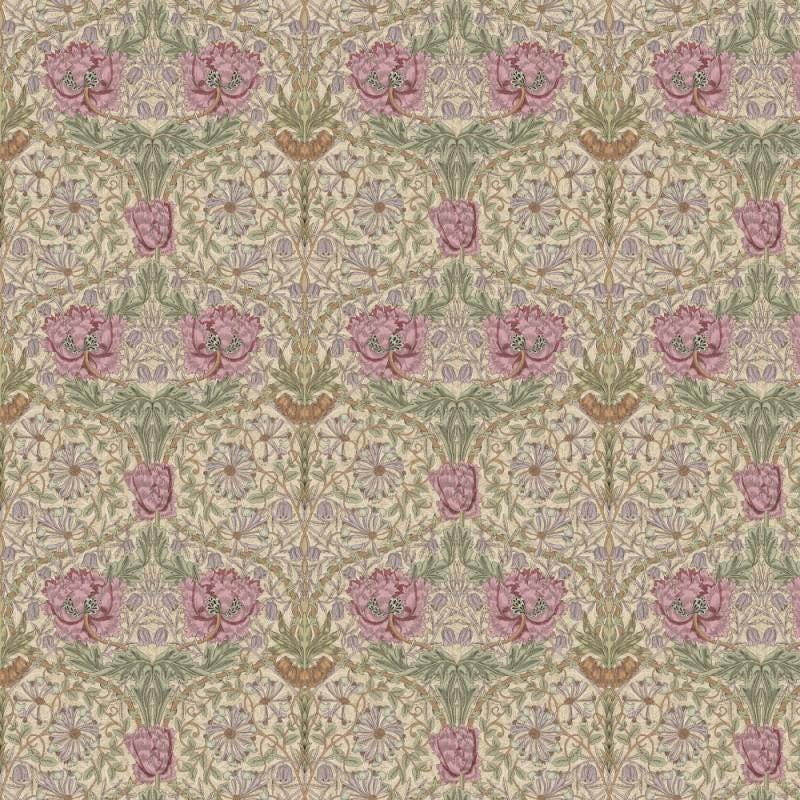 William Morris Coated Tablecloth Honeysuckle Rose , Water Resistant Teflon Coated , Round Oval Rectangle